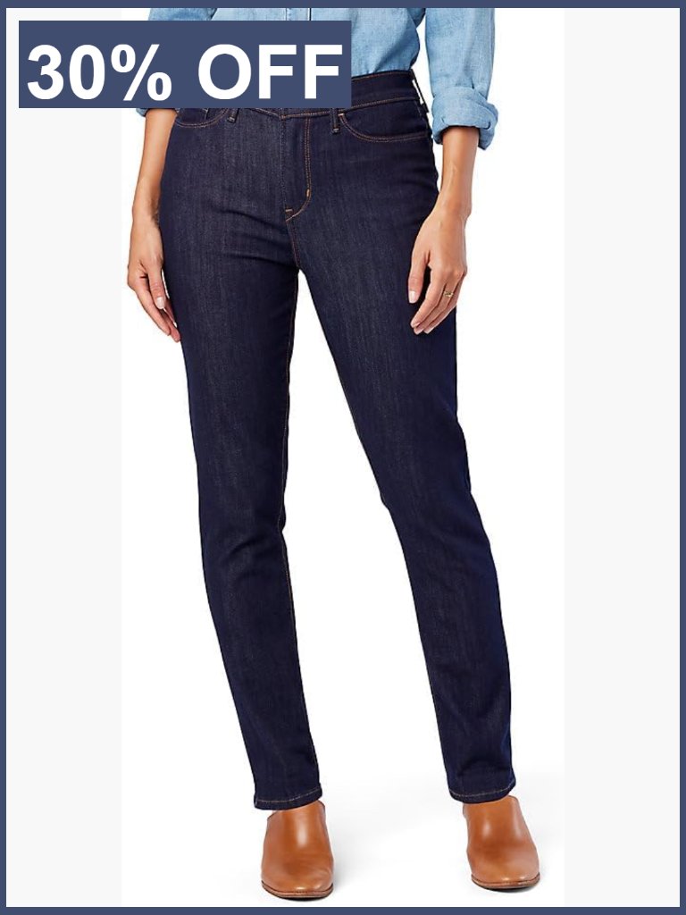 Classic Taper Jean Mid-Rise Stretch Denim Women's